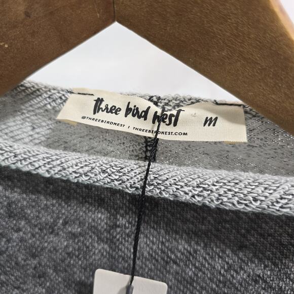 Three Bird Nest Dress Womens Medium Gray Poncho Sweatshirt Cape Wrap Cover Up - Picture 3 of 11